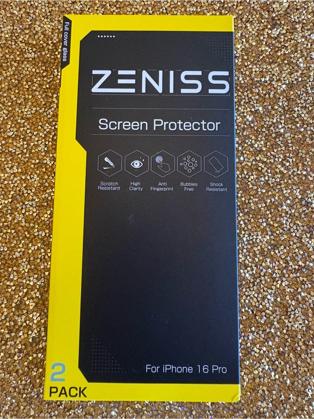 XENISS Clear Screen Protector for iPhone 16 Pro - Yellow Pack. 2 pack